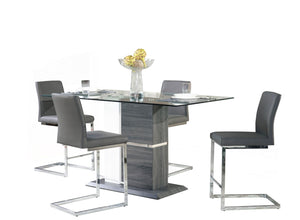 Atlas II 5-Piece Counter Height Dining Set - Grey, White