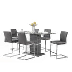 Atlas II 7-Piece Counter Height Dining Set - Grey, White