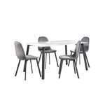 Kingston 5-Piece Dining Set - White/Grey