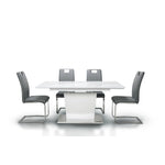 Rory 5-Piece Dining Set - White, Grey