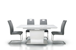 Rory 5-Piece Dining Set - White, Grey