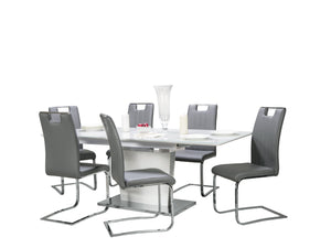 Rory 7-Piece Dining Set - White, Grey