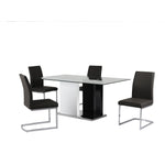 Atlas 5-Piece Dining Set - Black, White