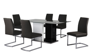 Atlas 7-Piece Dining Set - Black, White
