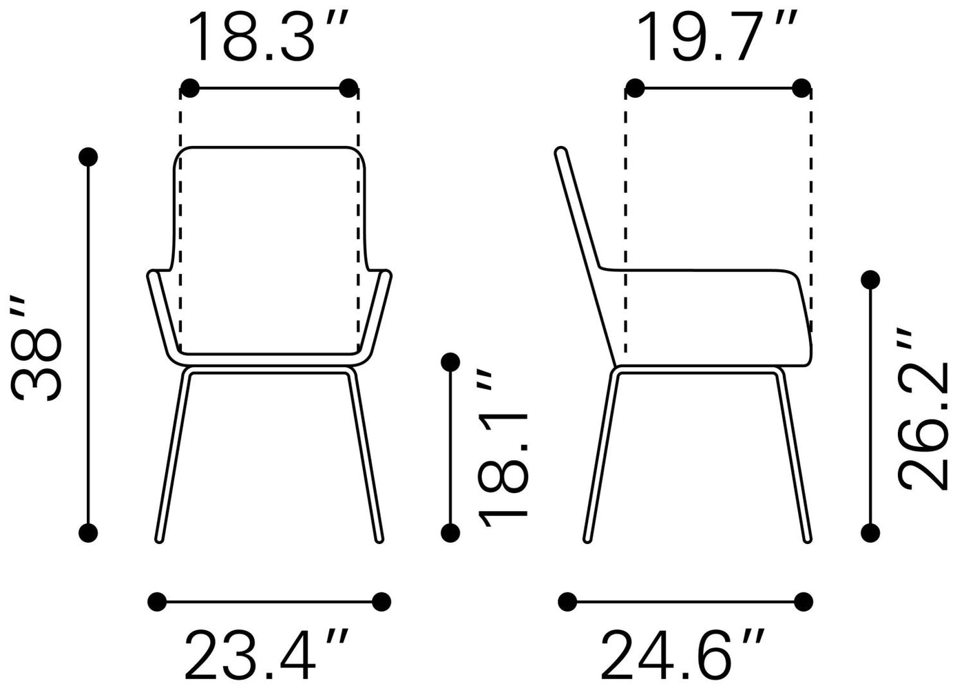 Erwood Outdoor Dining Arm Chair - Natural/Black - Set of 2