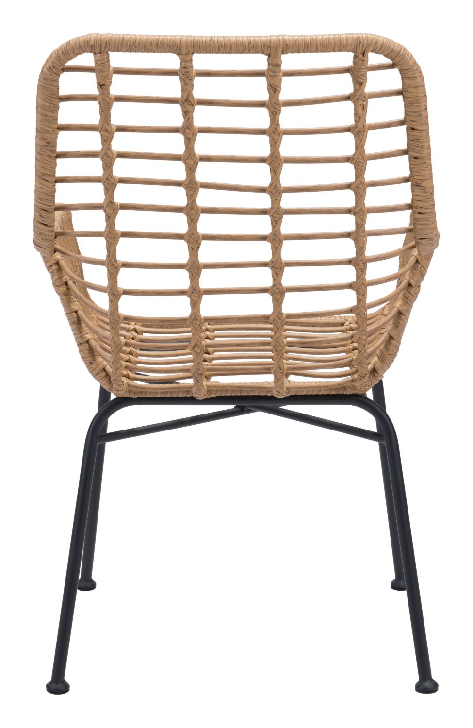 Erwood Outdoor Dining Arm Chair - Natural/Black - Set of 2
