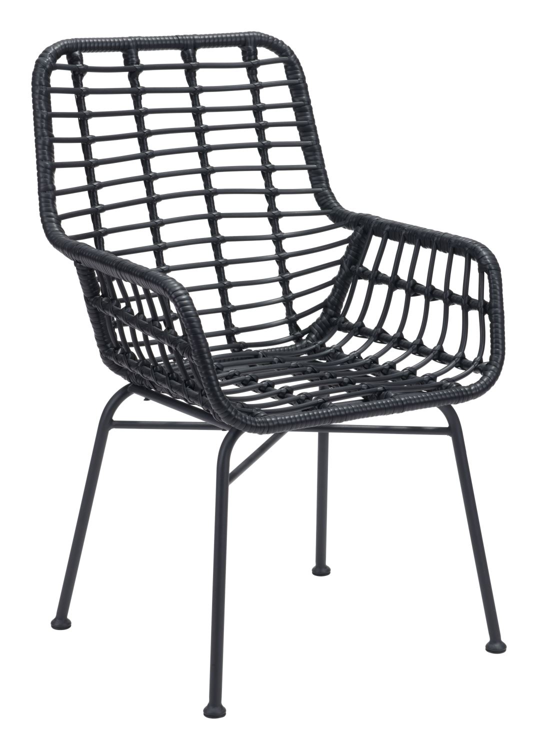 Erwood Outdoor Dining Arm Chair - Black - Set of 2