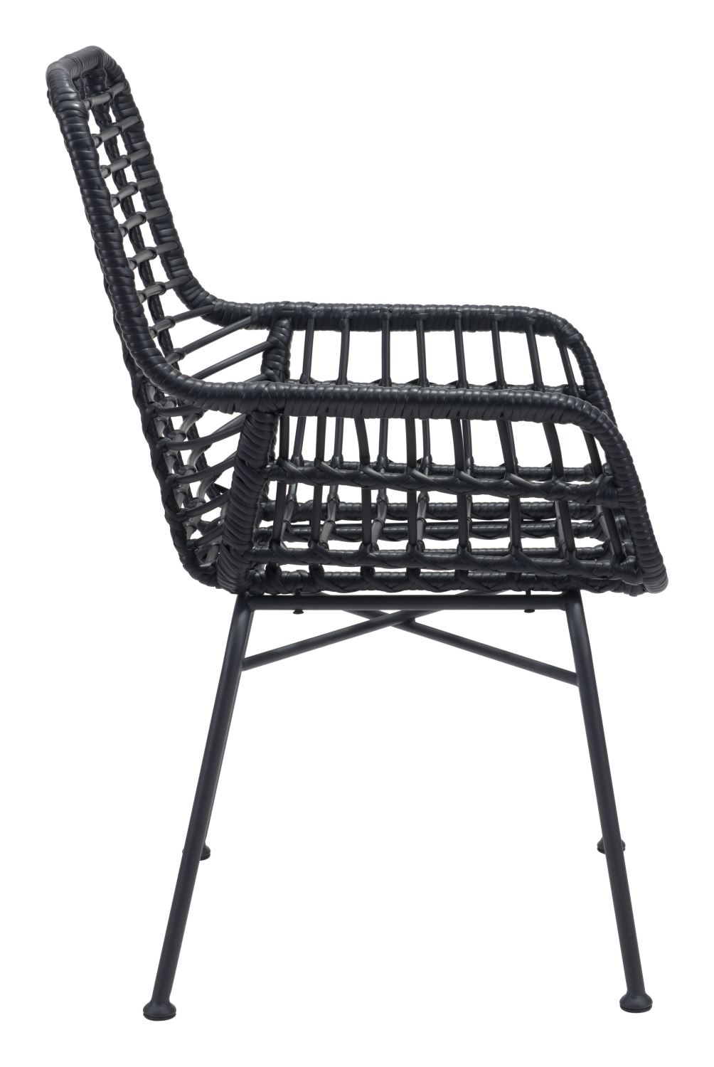 Erwood Outdoor Dining Arm Chair - Black - Set of 2