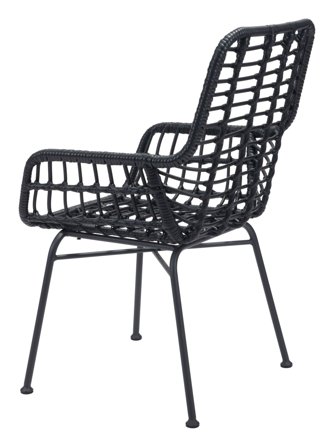 Erwood Outdoor Dining Arm Chair - Black - Set of 2