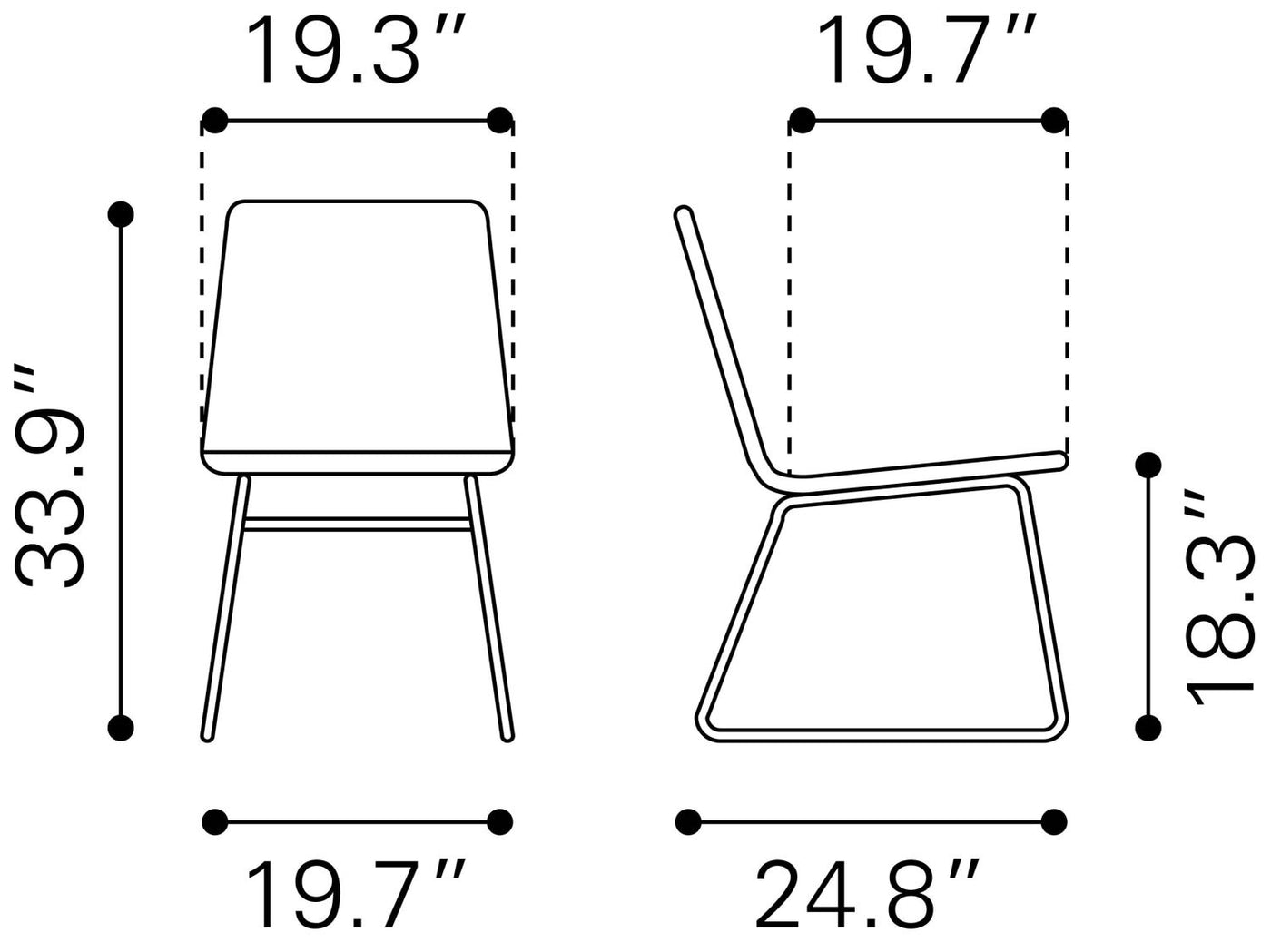 Joussard Outdoor Dining Chair - Set of 2 - Natural/Black