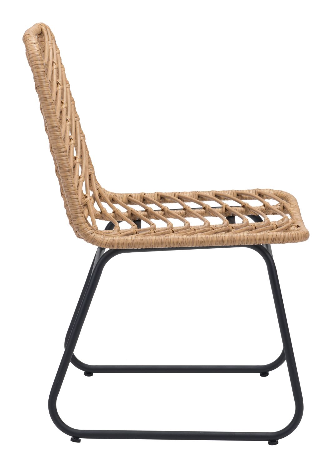 Joussard Outdoor Dining Chair - Set of 2 - Natural/Black