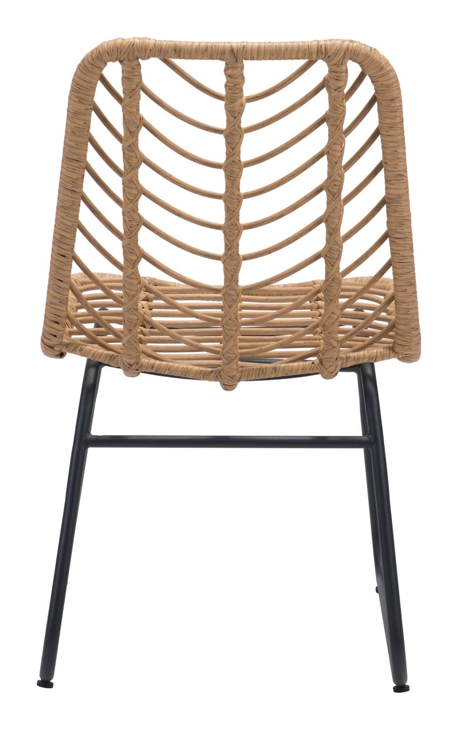 Joussard Outdoor Dining Chair - Set of 2 - Natural/Black