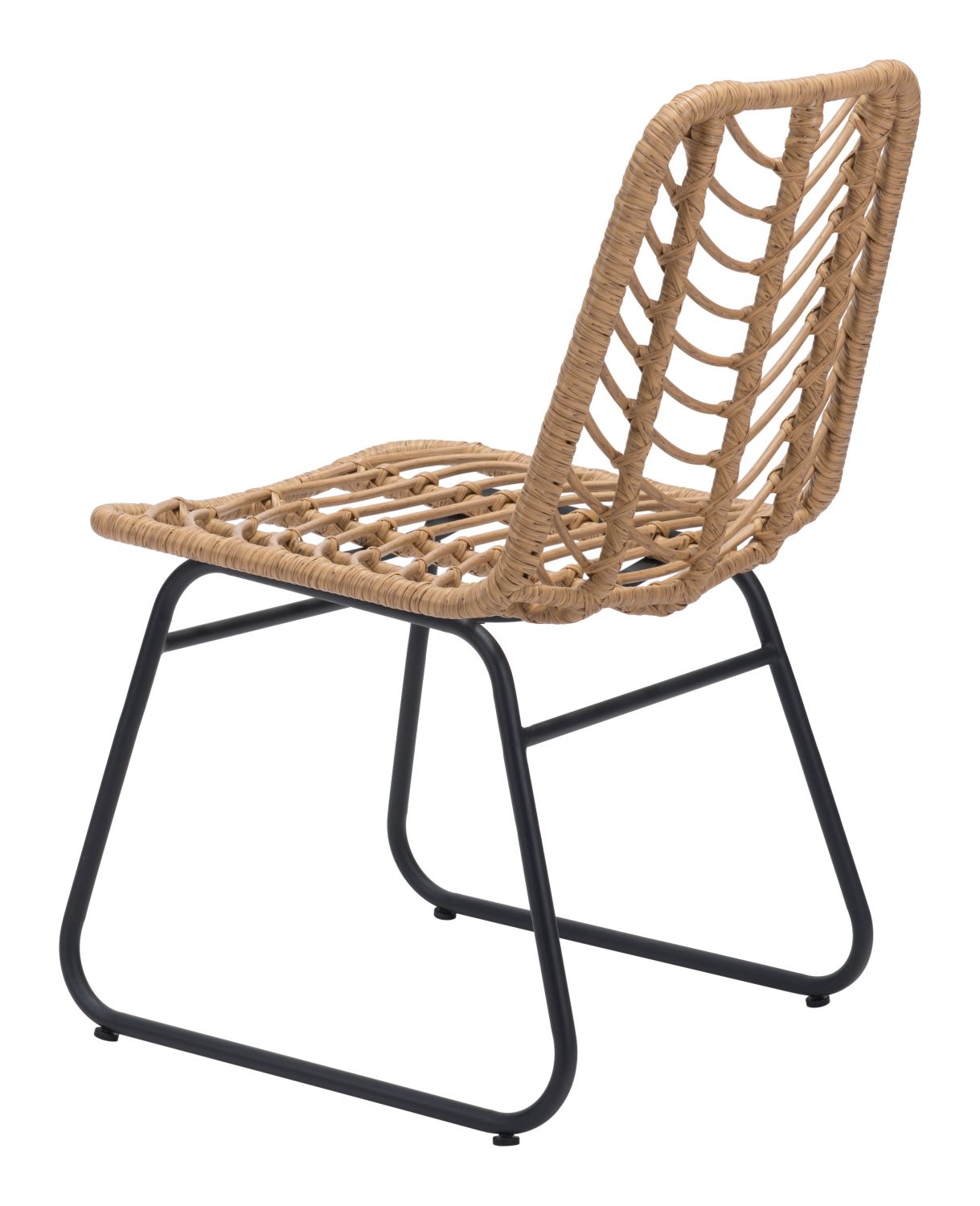 Joussard Outdoor Dining Chair - Set of 2 - Natural/Black