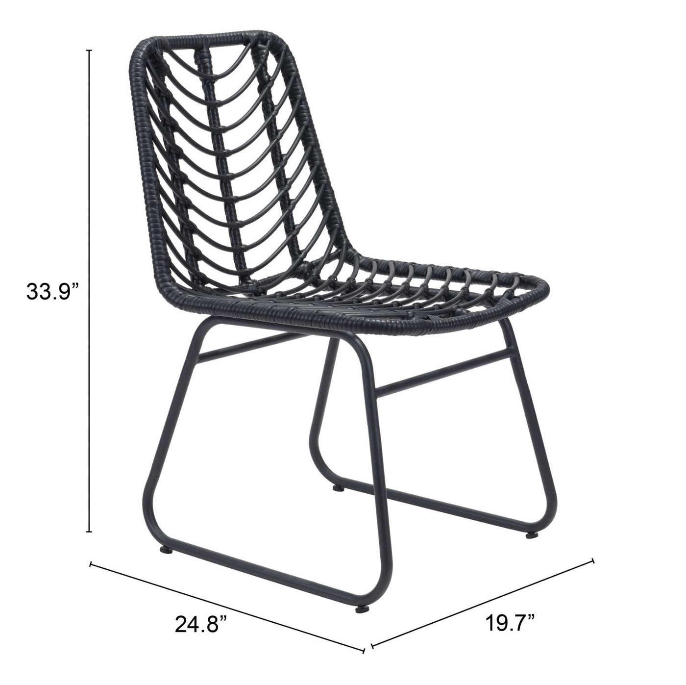 Joussard Outdoor Dining Chair - Set of 2 - Black