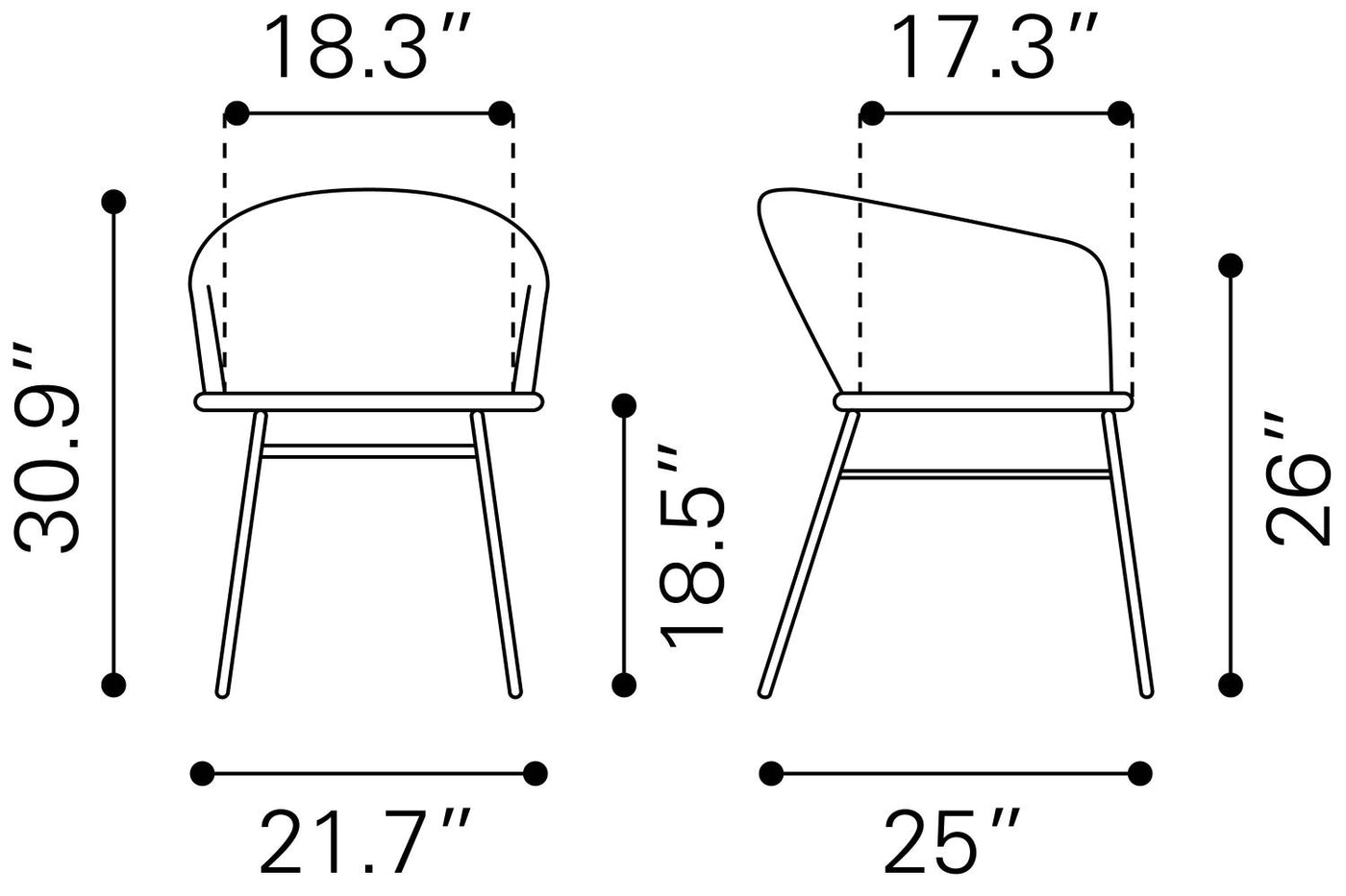 Wellwyn Outdoor Dining Arm Chair - Natural/Black - Set of 2