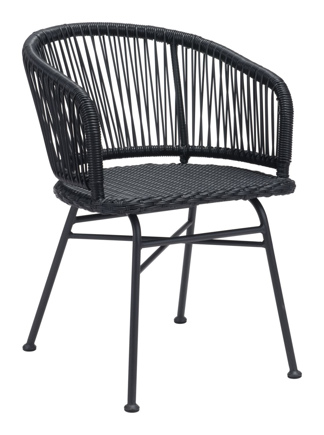 Wellwyn Outdoor Dining Arm Chair - Black - Set of 2