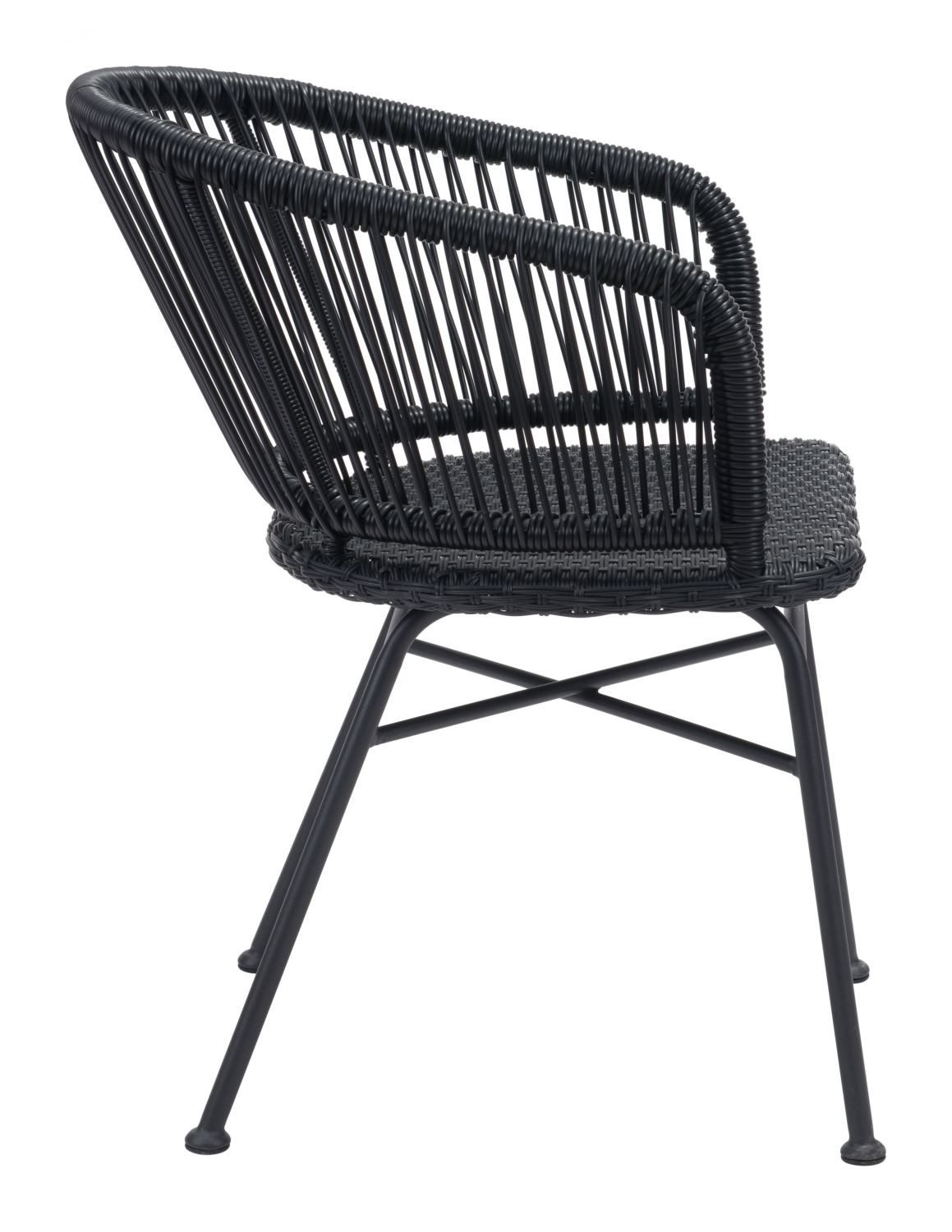 Wellwyn Outdoor Dining Arm Chair - Black - Set of 2