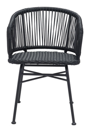 Wellwyn Outdoor Dining Arm Chair - Black - Set of 2