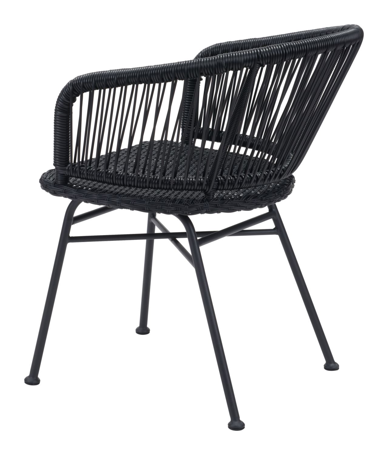 Wellwyn Outdoor Dining Arm Chair - Black - Set of 2