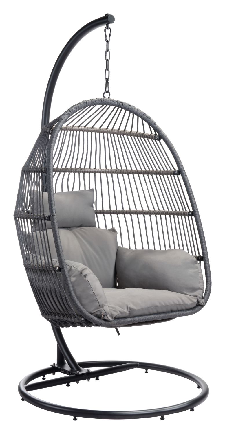 Belbutte Outdoor Hanging Chair - Grey/Black