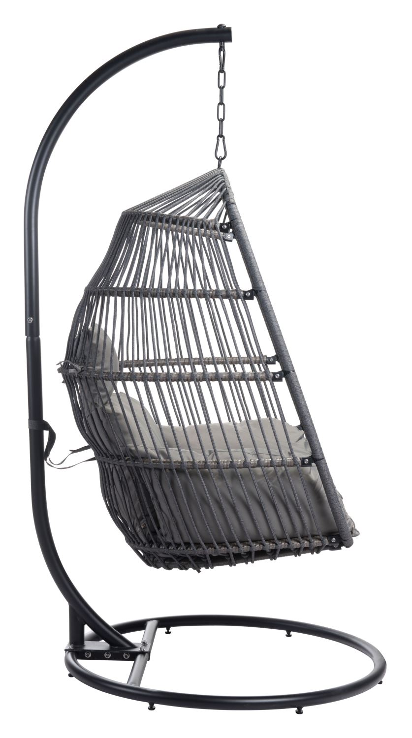 Belbutte Outdoor Hanging Chair - Grey/Black