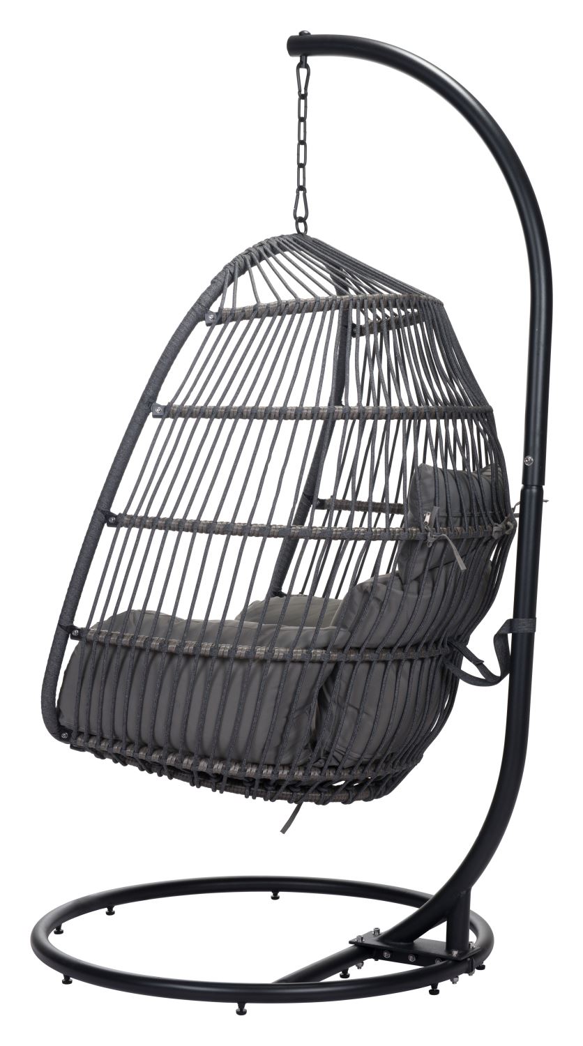 Belbutte Outdoor Hanging Chair - Grey/Black