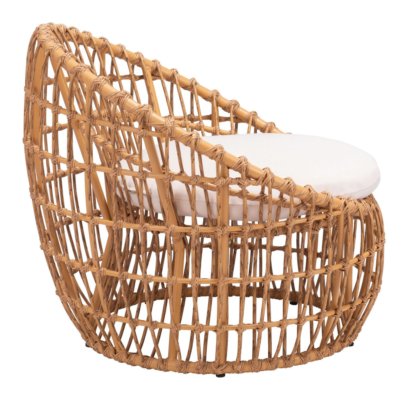 Zoria Outdoor Papasan Chair - Beige/Natural