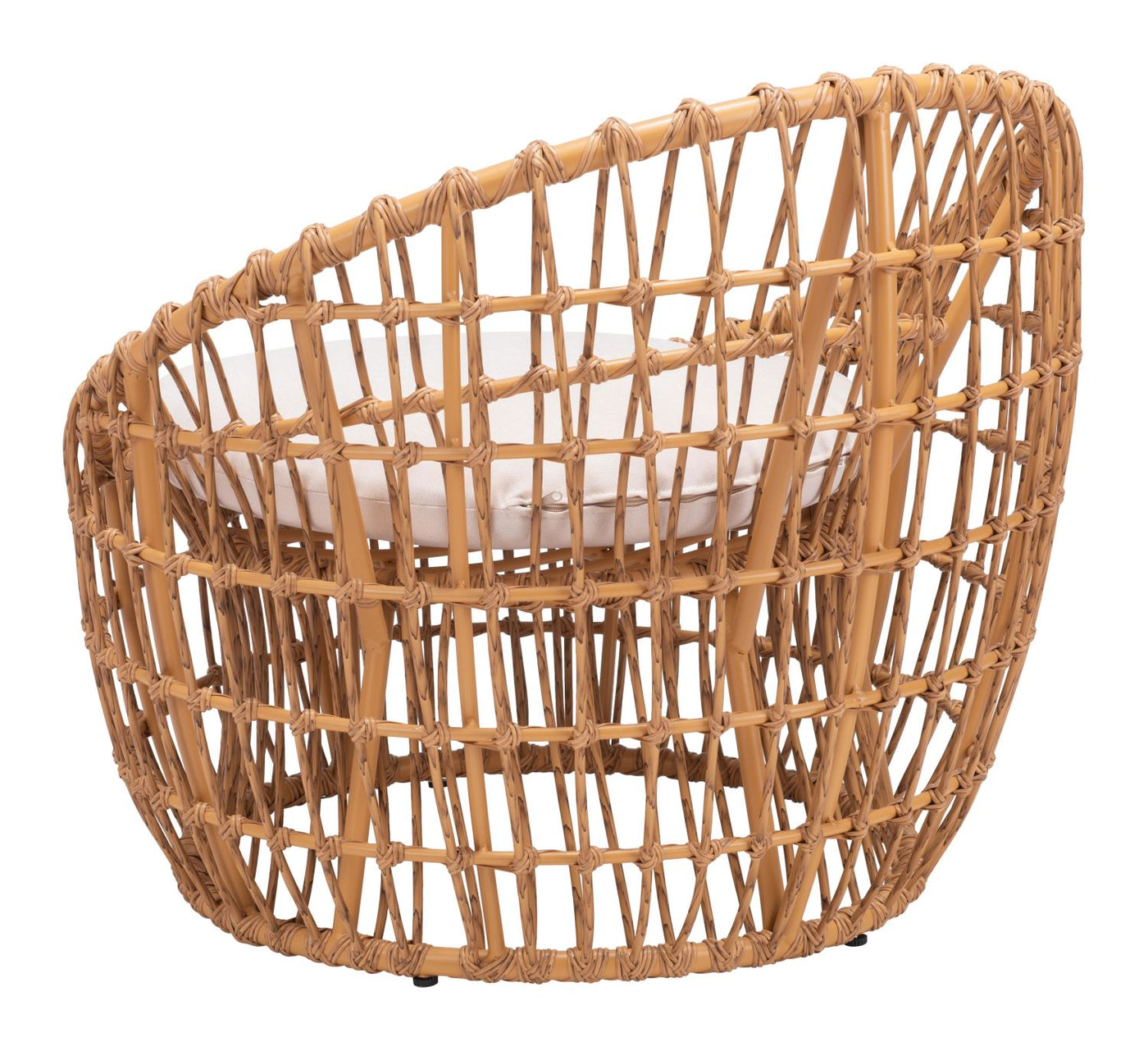 Zoria Outdoor Papasan Chair - Beige/Natural