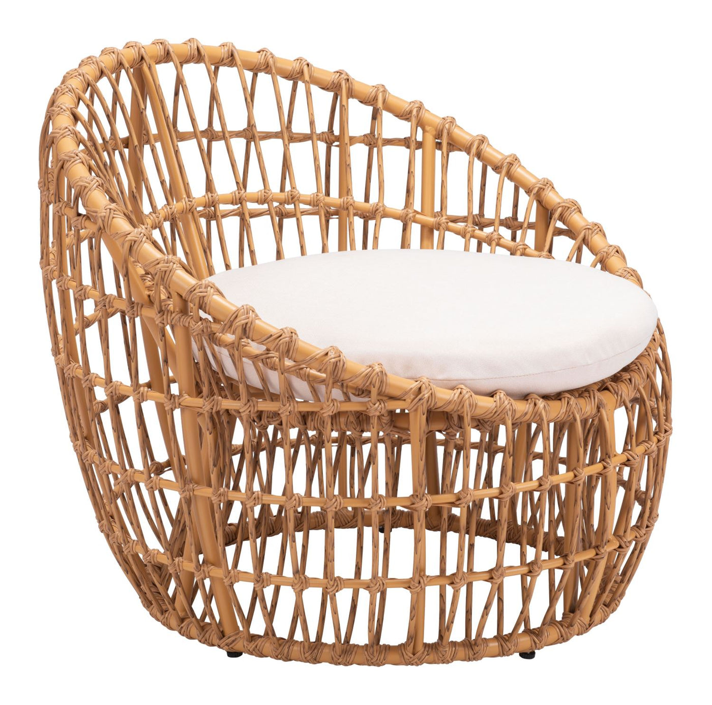 Zoria Outdoor Papasan Chair - Beige/Natural