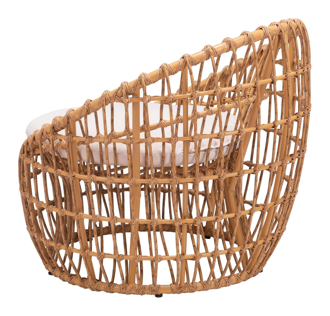 Zoria Outdoor Papasan Chair - Beige/Natural