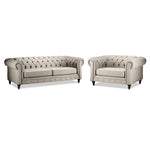 Derbyshire Sofa and Chair and a Half Set - Taupe