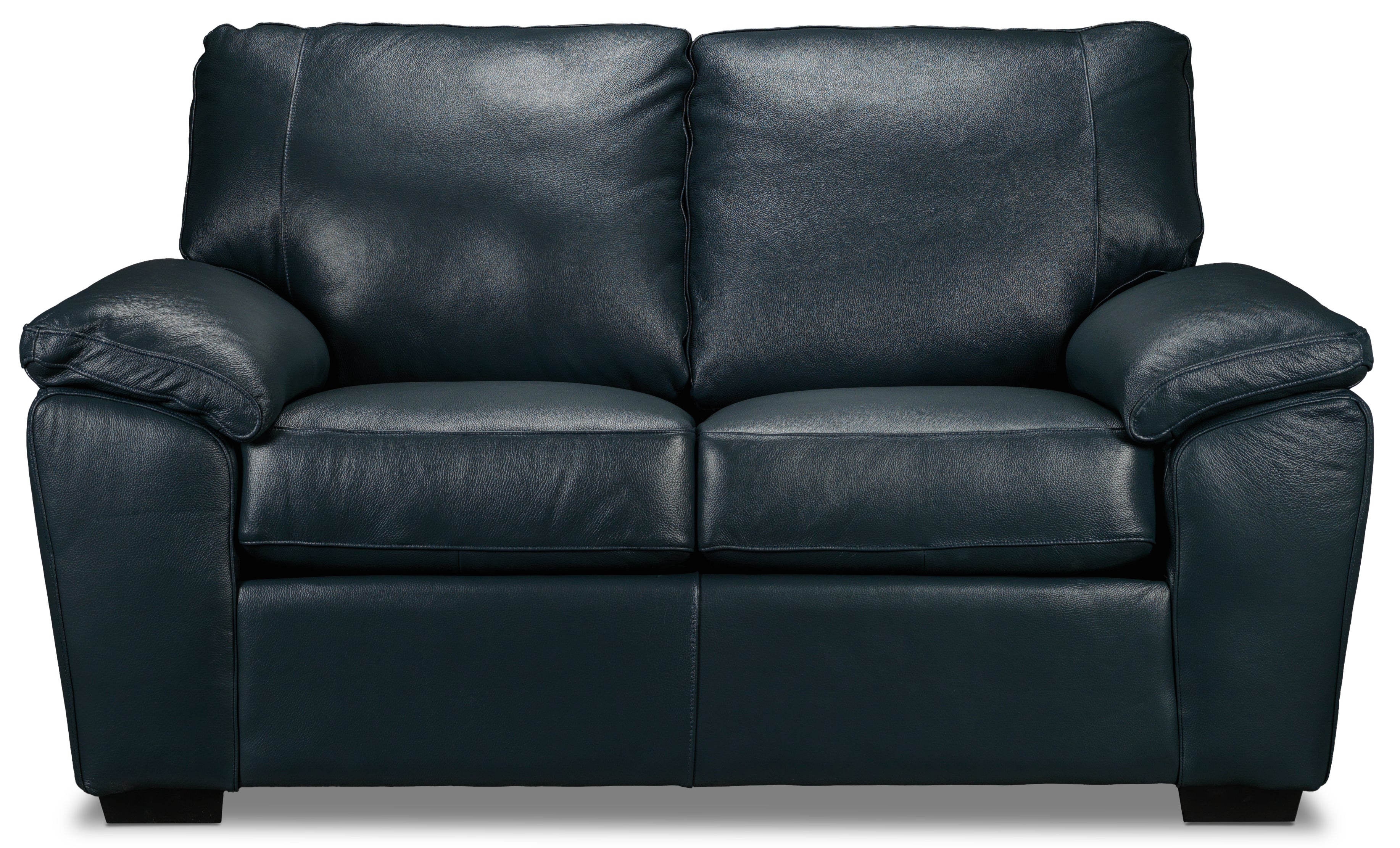 Gaetano Leather Sofa, Loveseat and Chair - Havana Atlantic Blue