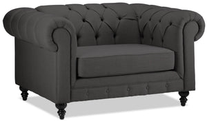 Derbyshire Chair and a Half - Dark Grey