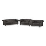 Derbyshire Sofa, Loveseat and Chair and a Half Set - Dark Grey