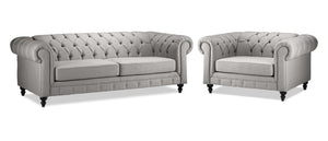 Derbyshire Sofa and Chair and a Half Set - Grey