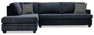 Anatasia 2-Piece Sectional with Left-Facing Chaise - Navy
