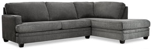 Anatasia 2-Piece Sectional with Right-Facing Chaise - Charcoal