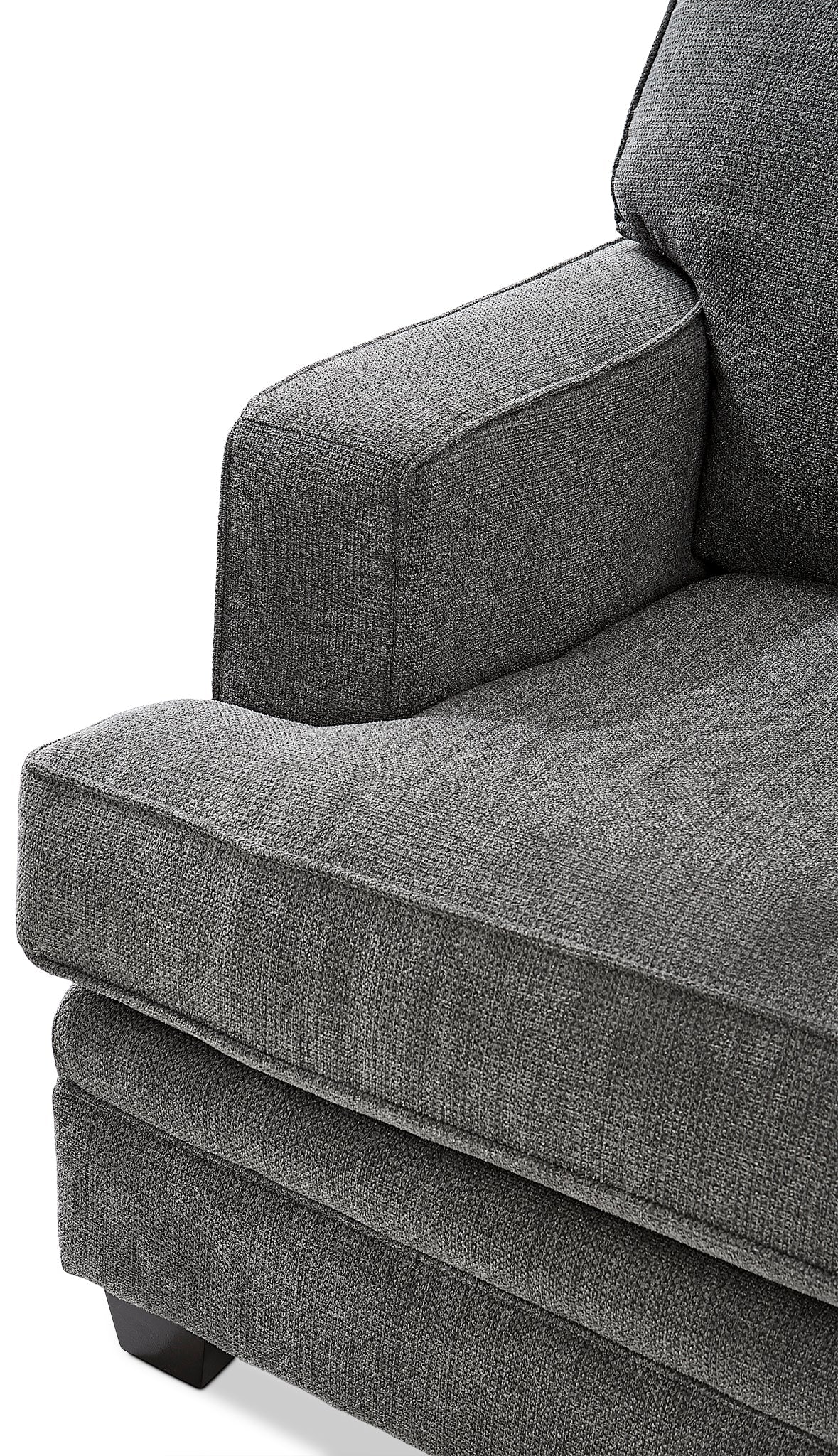 Anatasia 2-Piece Sectional with Right-Facing Chaise - Charcoal