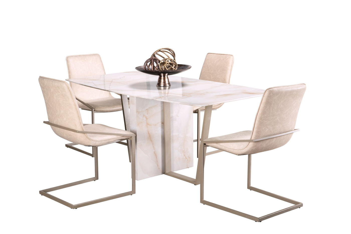 Ophelia 5-Piece Dining Set - Cream