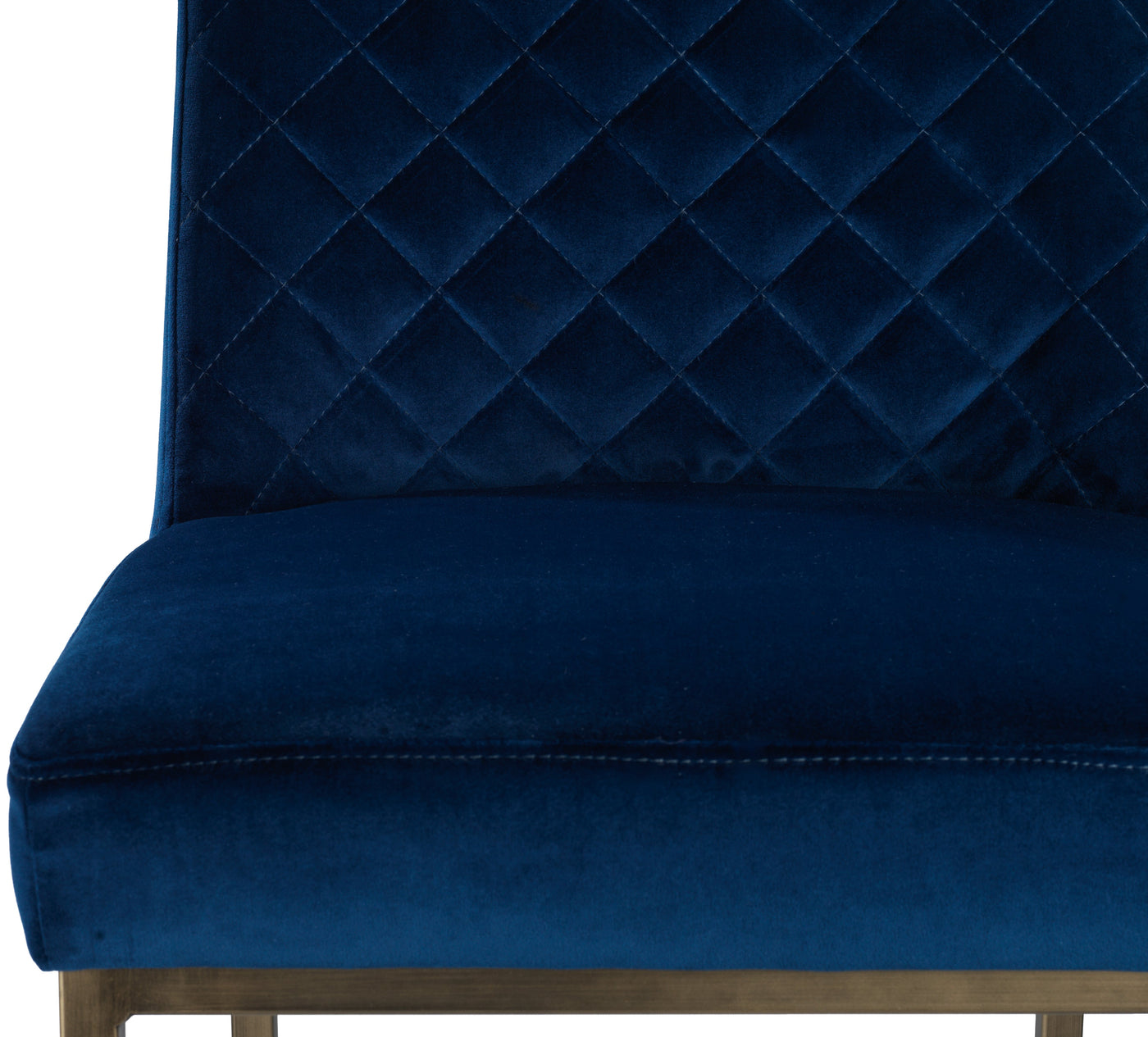 Leighland Bar Stool - Bronze Navy Blue Velvet