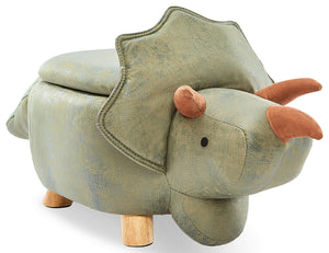 Dinosaur Storage Ottoman - Green