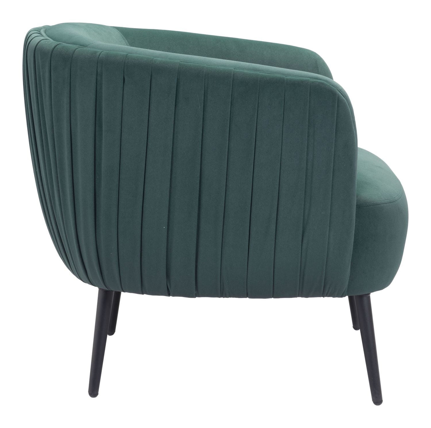Zurri Modern Pleated Accent Chair - Bottle Green