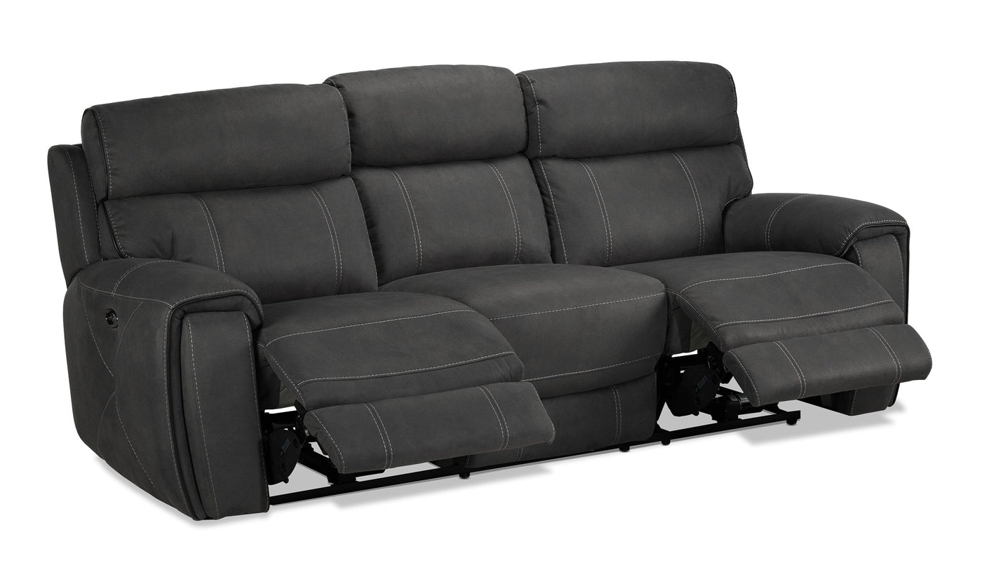 Martin Power Reclining Sofa - Dark grey