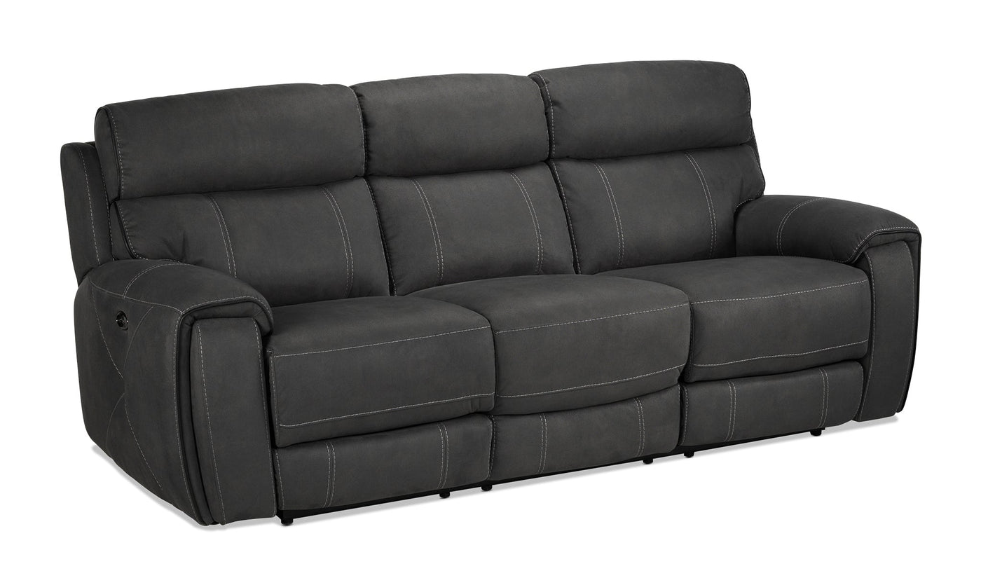 Martin Power Reclining Sofa - Dark grey