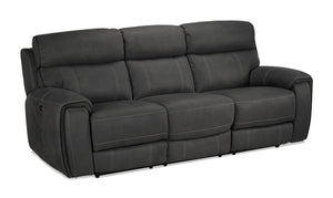 Martin Power Reclining Sofa - Dark grey