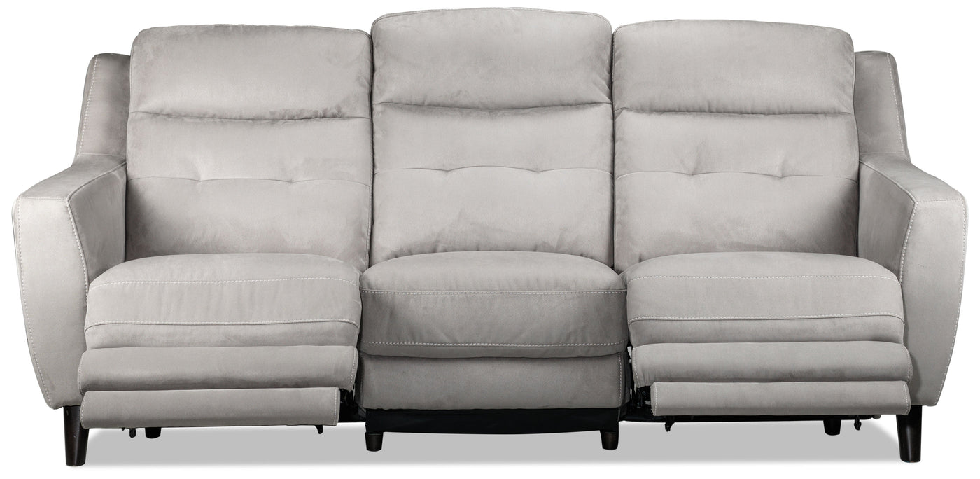 Lucas Power Reclining Sofa - Silver Grey