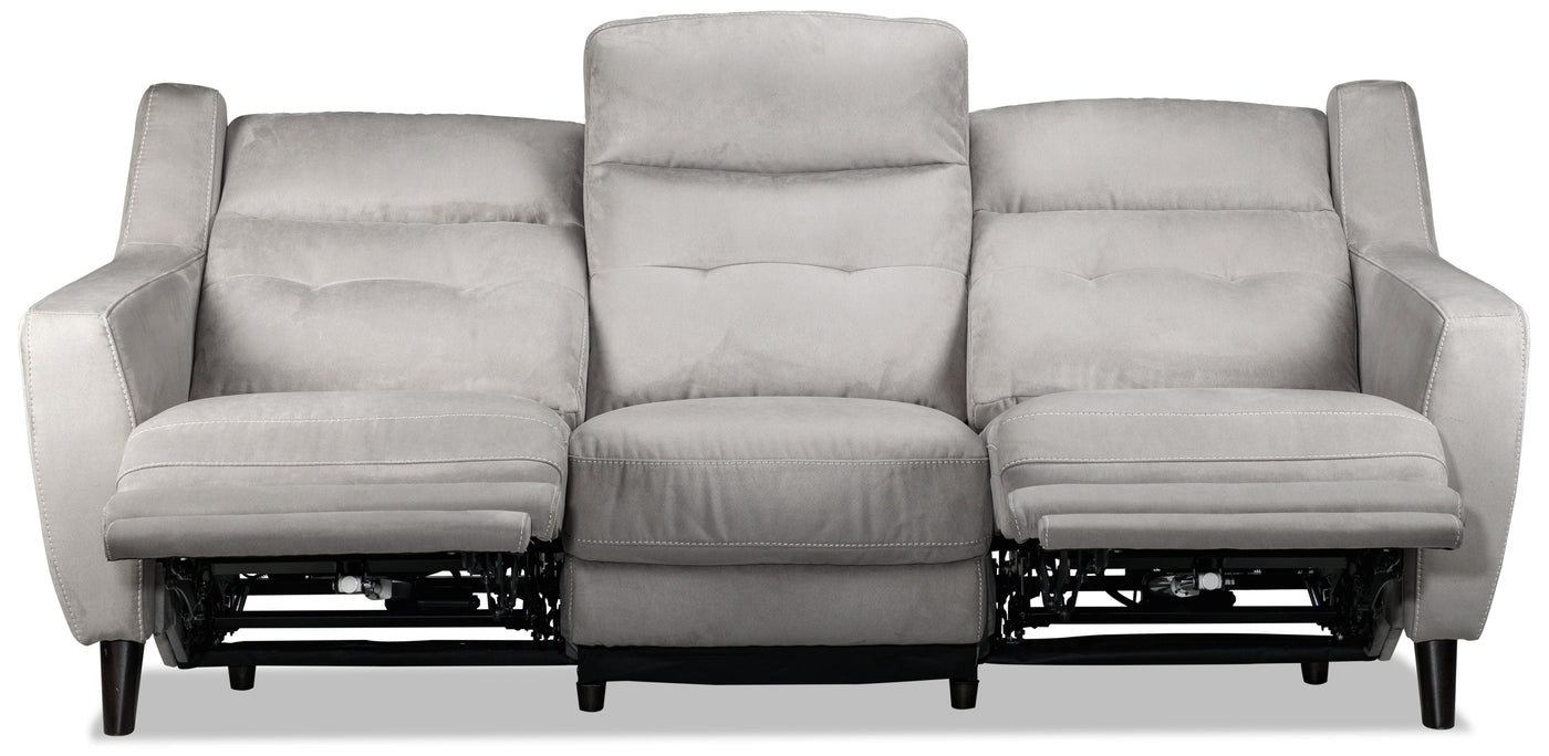 Lucas Power Reclining Sofa - Silver Grey