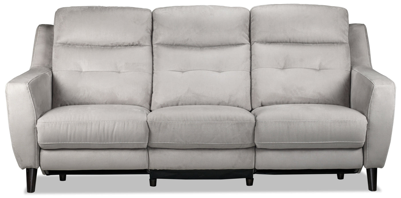 Lucas Power Reclining Sofa - Silver Grey