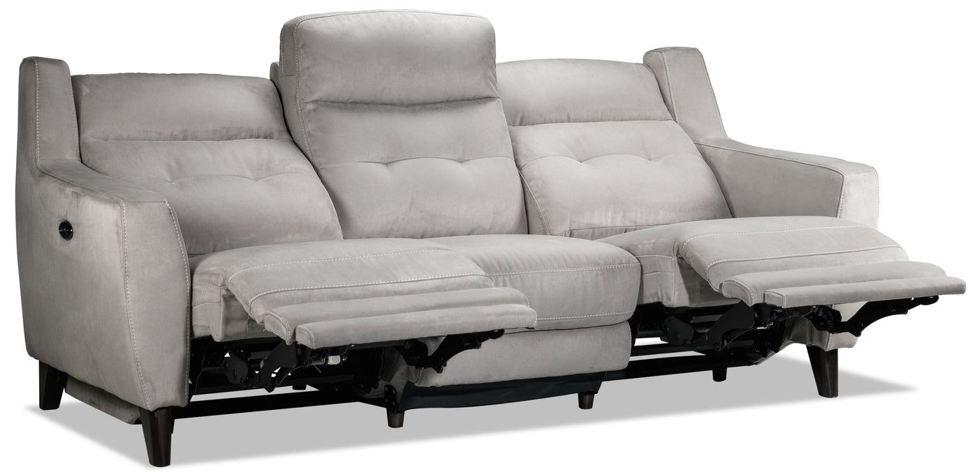 Lucas Power Reclining Sofa - Silver Grey