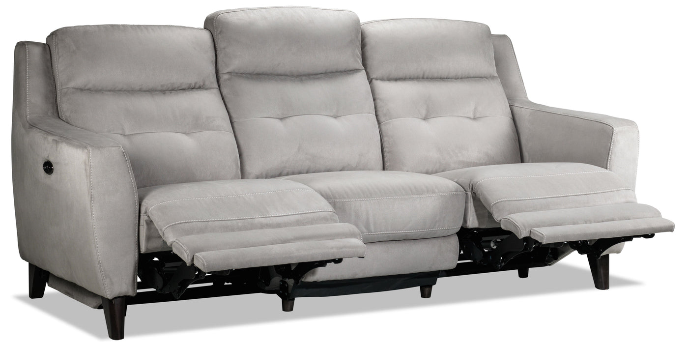 Lucas Power Reclining Sofa - Silver Grey